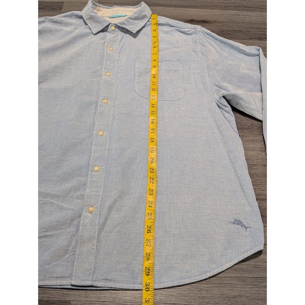 Tommy Bahama Men's Light Blue Corduroy Long Sleeve Shirt Size 1XLB - Picture 6 of 9